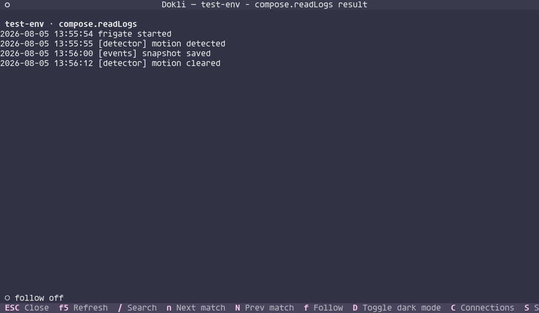 Result view