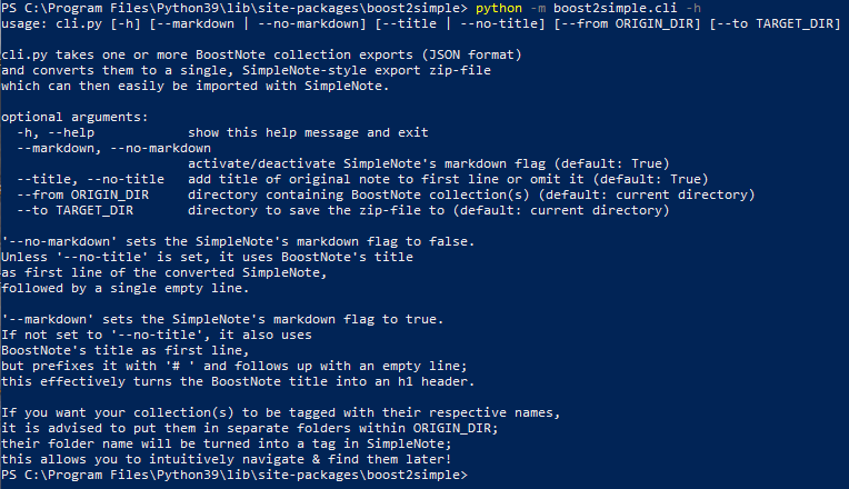 Command Line Interface
