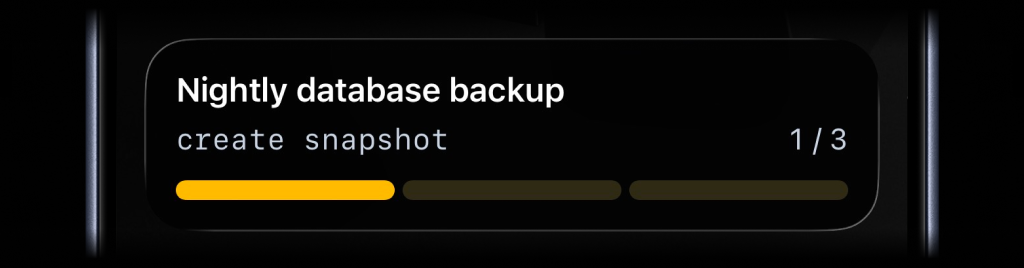 Segmented progress start example