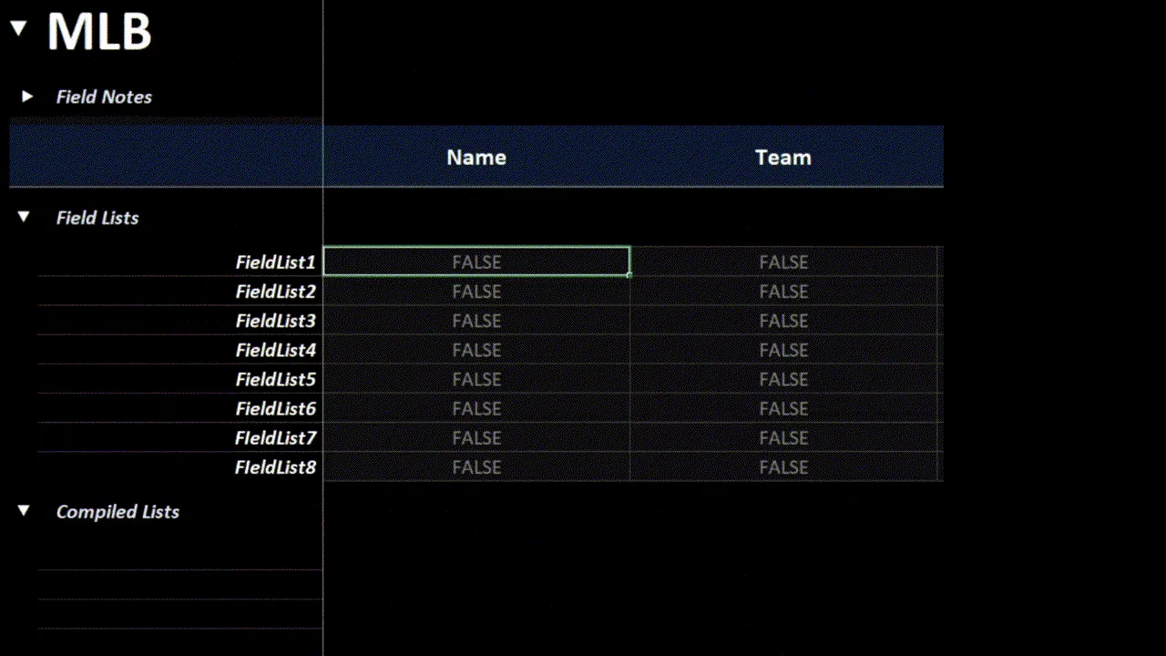 Field Lists