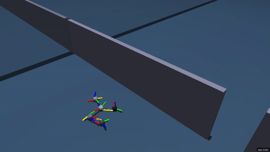 SwarmBots finding an opening