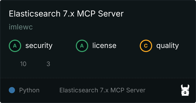 Elasticsearch 7.x Server MCP server