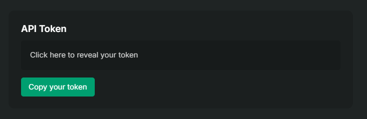 API Token Box