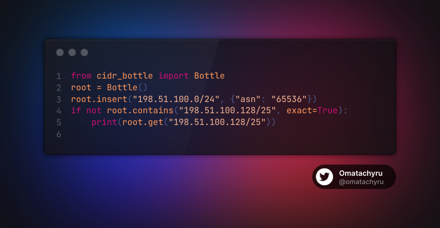 An attractive screenshot of the example code below
