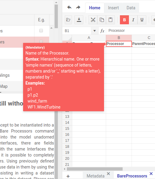 Popup help for a field, in NIS frontend