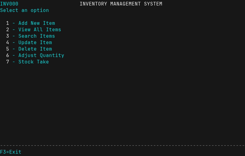Main Menu