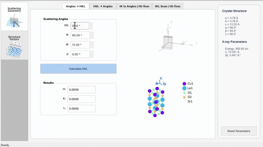 Scattering geometry demo