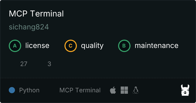 Terminal MCP server
