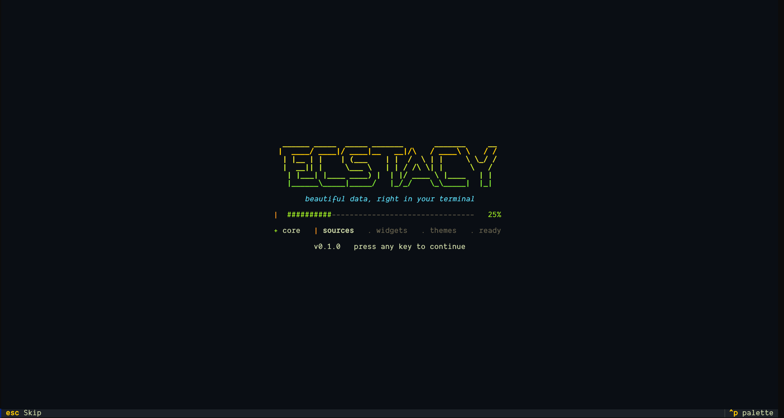Splash screen