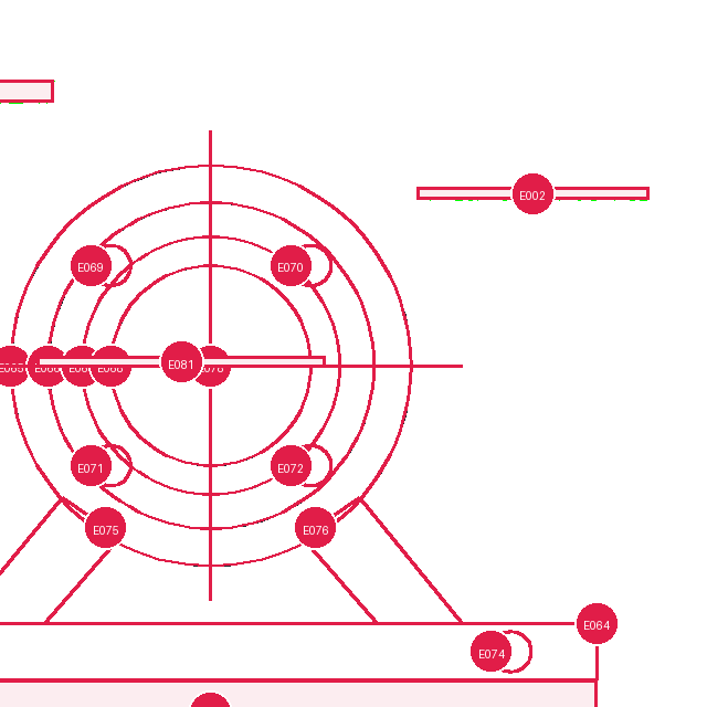 Actual mapped AutoCAD handles over the front-view tile