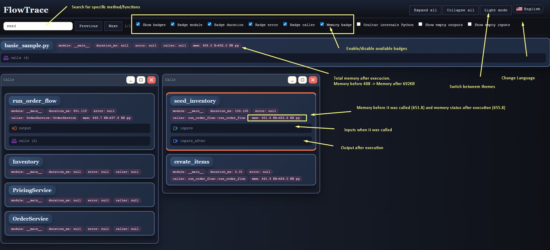 FlowTrace overview