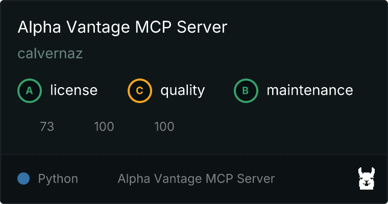 Alpha Vantage Server MCP server