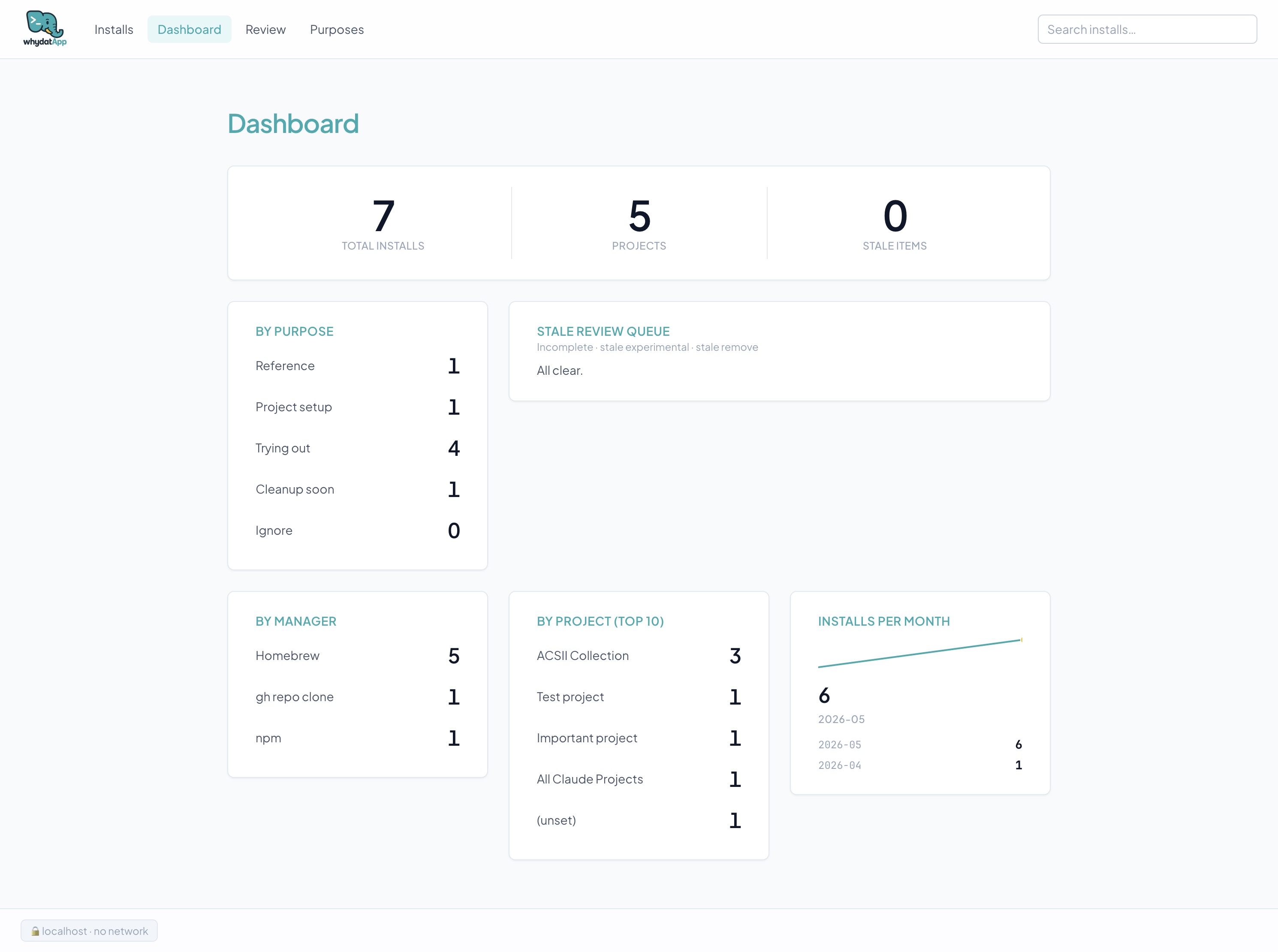 Web UI — Edit install modal