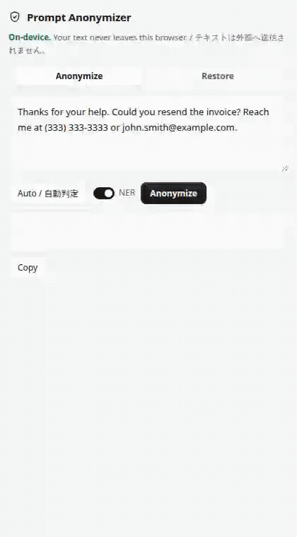 Chrome extension demo