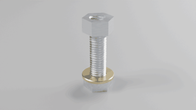 A nut driven down an M10 screw
