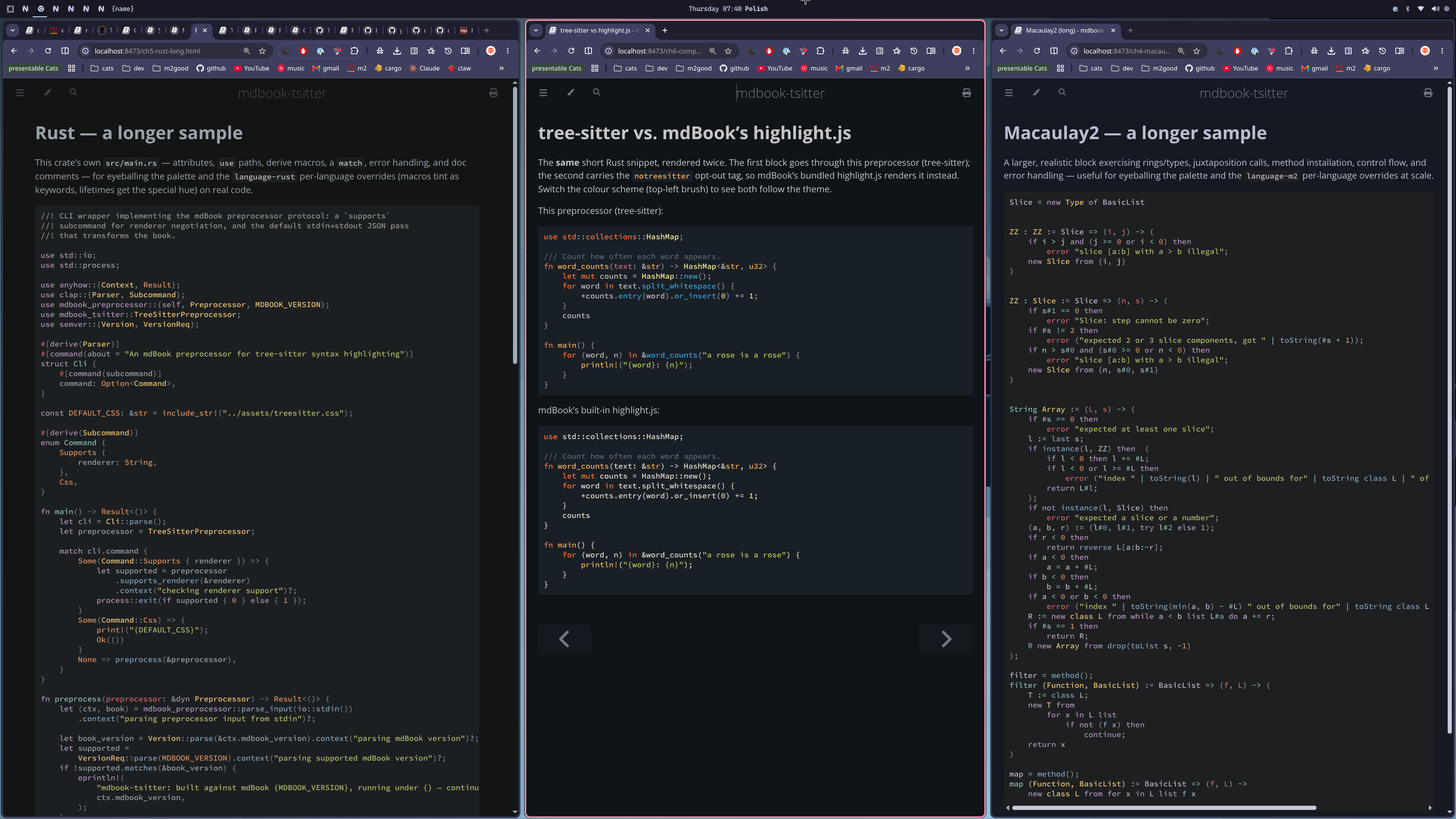 Macaulay2 code highlighted with this grammar