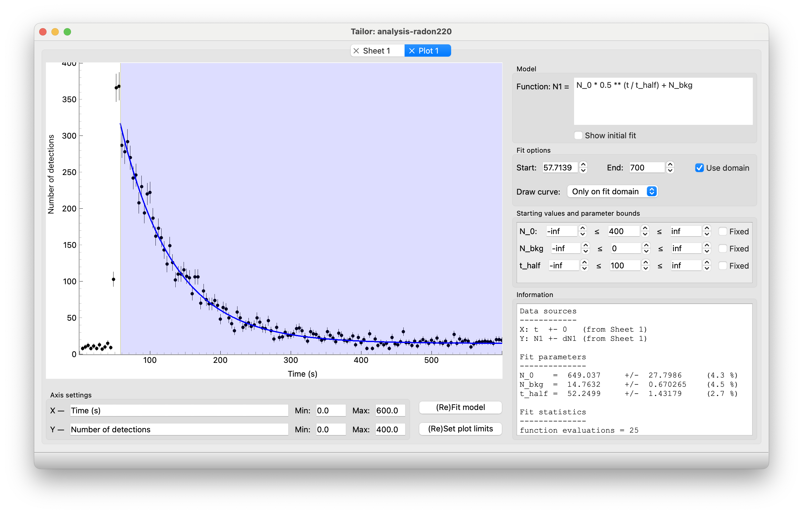 screenshot showing the plot user interface