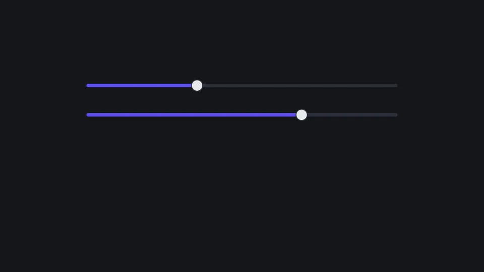 Dragging two sliders