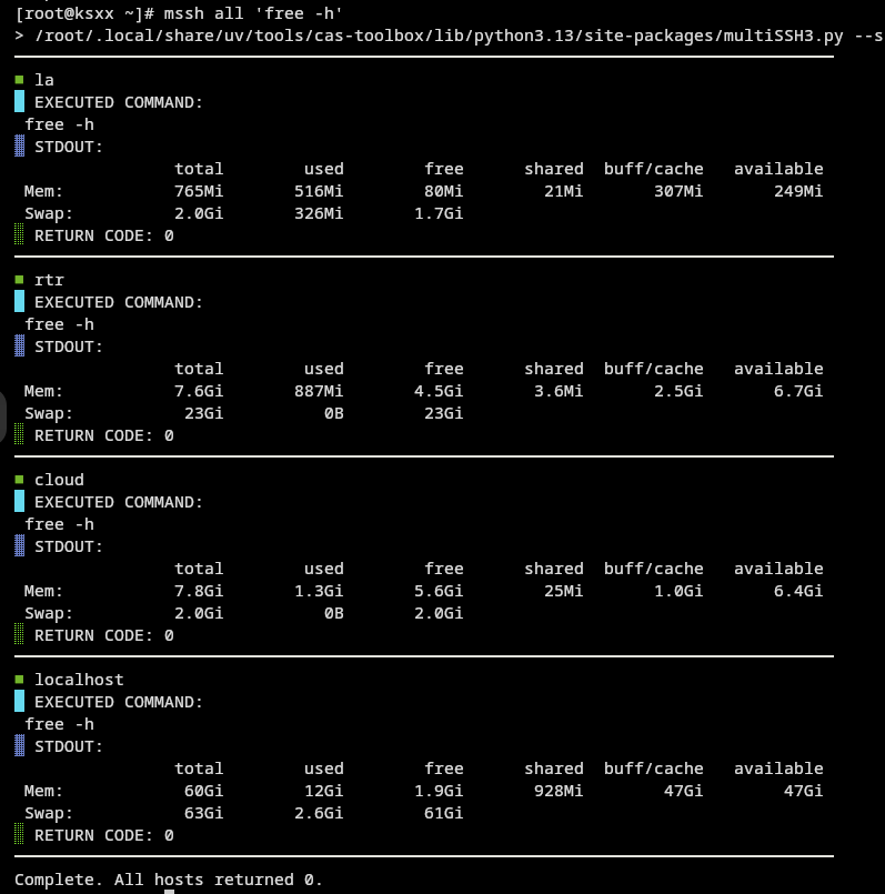 CLI output free