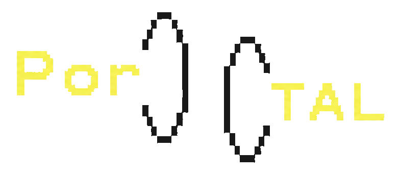 PorTAL wordmark passing through two portals