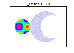 Gradient flow of 30,000 particles
