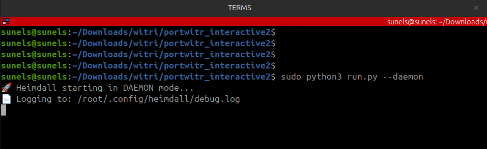 Starting daemon mode