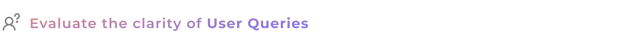 evaluate the clarity of user queries