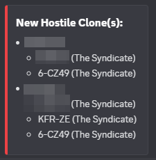 Screenshot of Hostile Clone Discord Notification