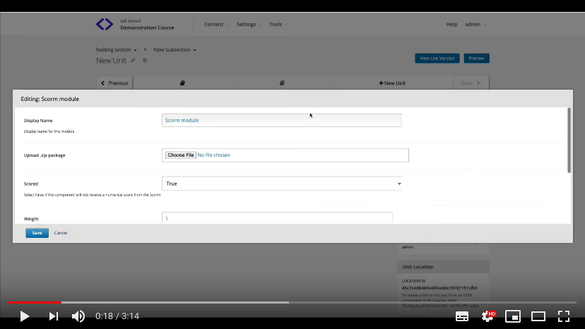 Open edX Scorm XBlock video
