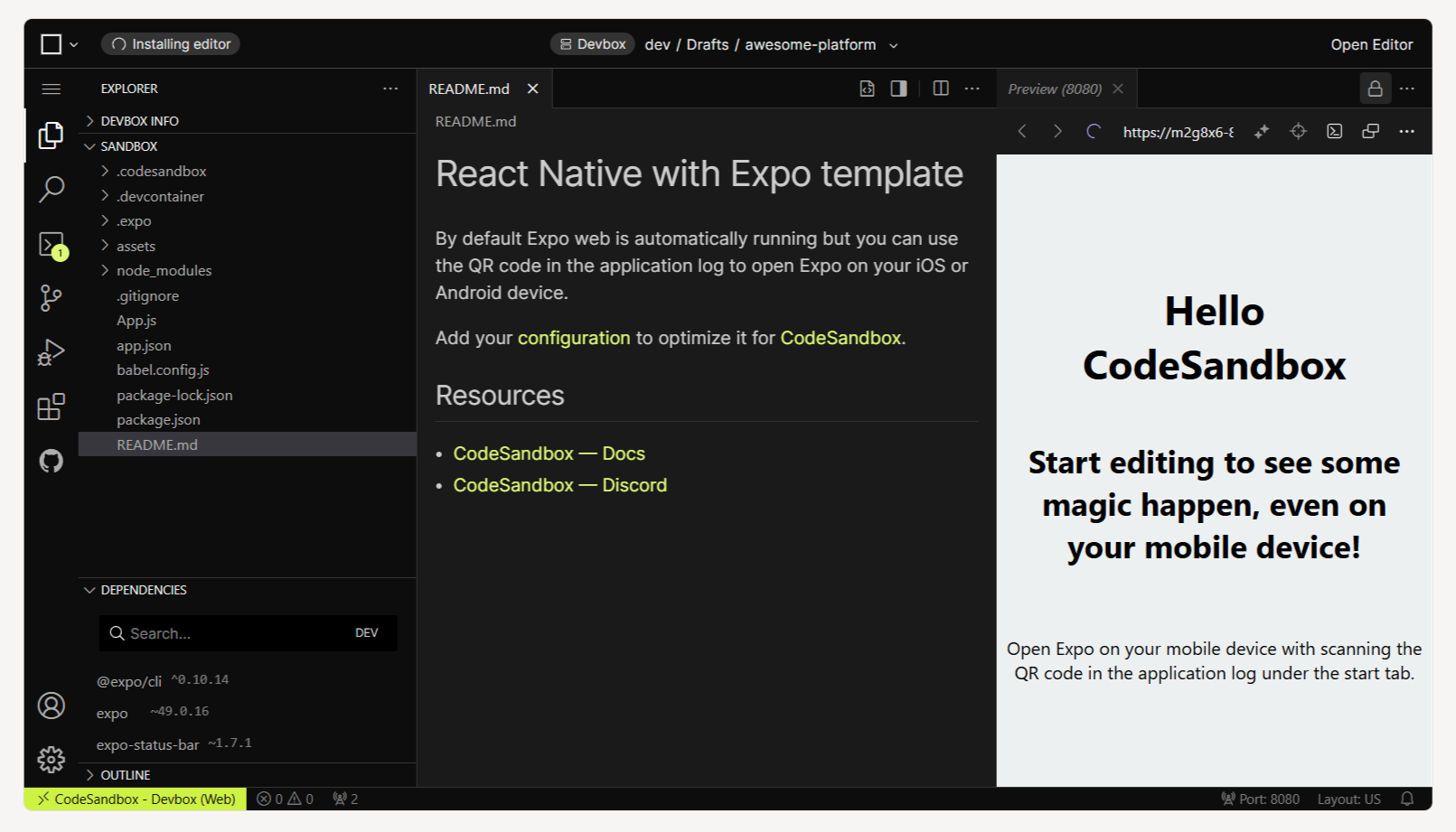 CodeSandbox Demo