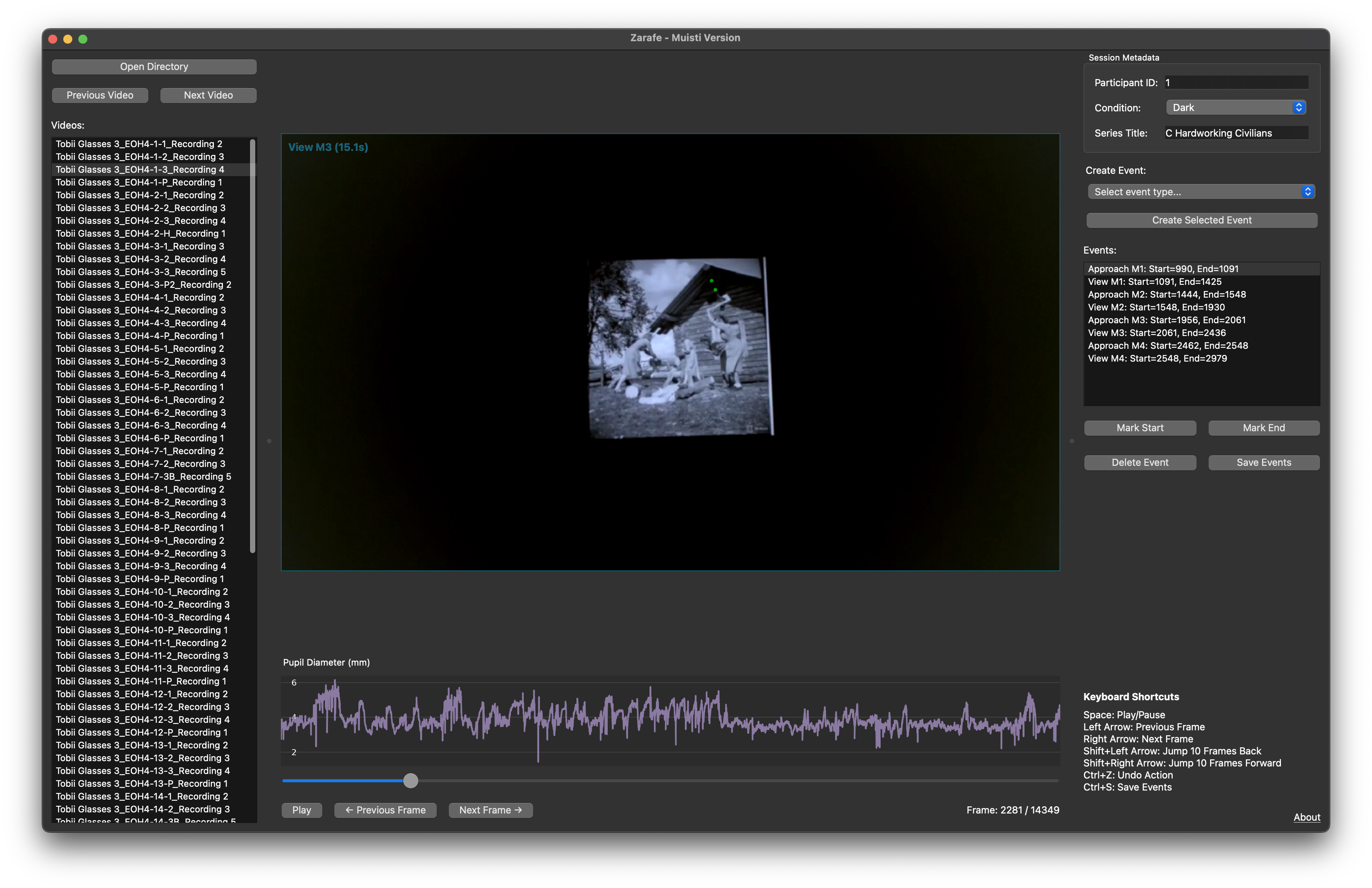 EyE Annotation Tool Main Page