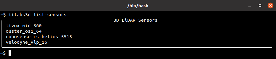 iilabs3d_list-sensors_cli