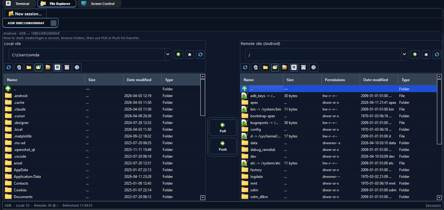 File explorer