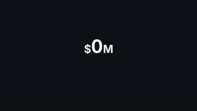 A stat chart counting up to $740M