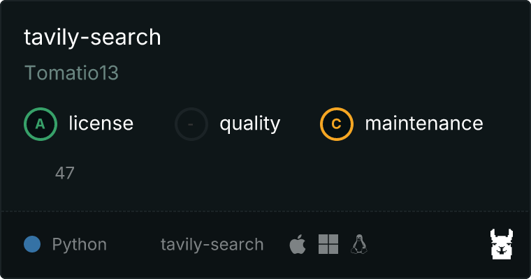 tavily-search MCP server