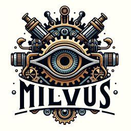 milvus_logo_with_a_steampunk_and_industrial_style