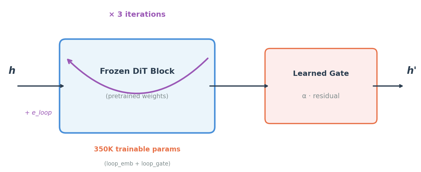 Looped attention block diagram