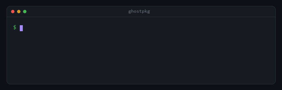 ghostpkg blocking a package that does not exist
