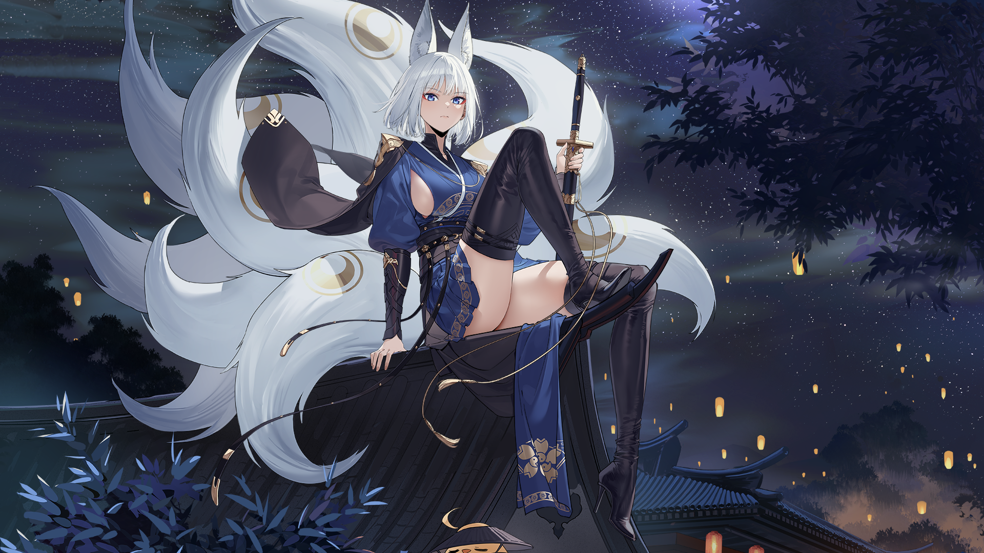 Kaga(Azure Lane) 1920x1080 by voyager