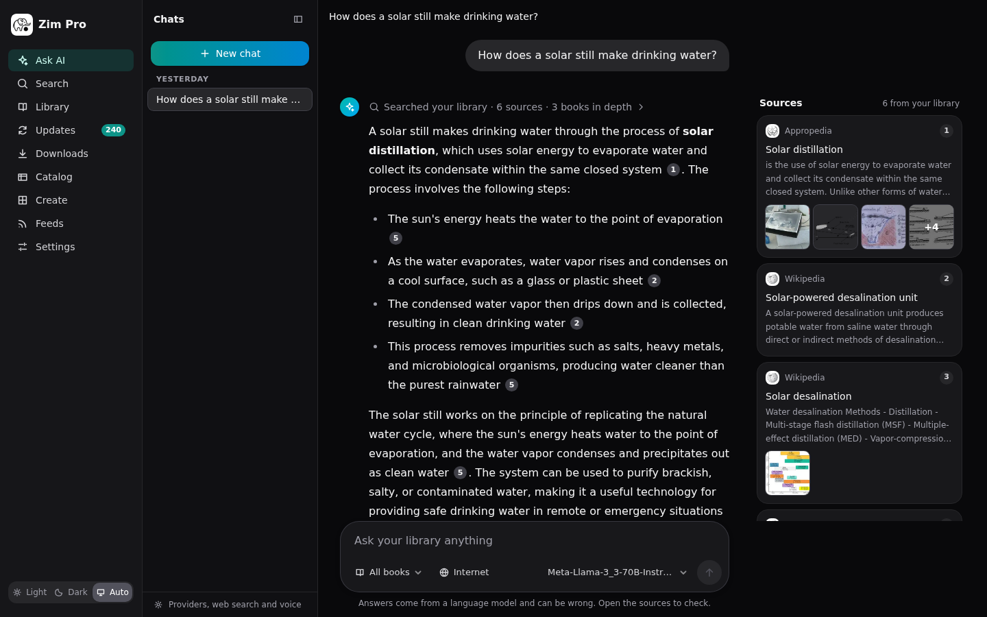 The dark theme