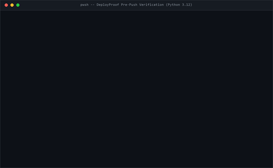 DeployProof: In-Memory AST Mutation & Pre-Push Verification Walkthrough