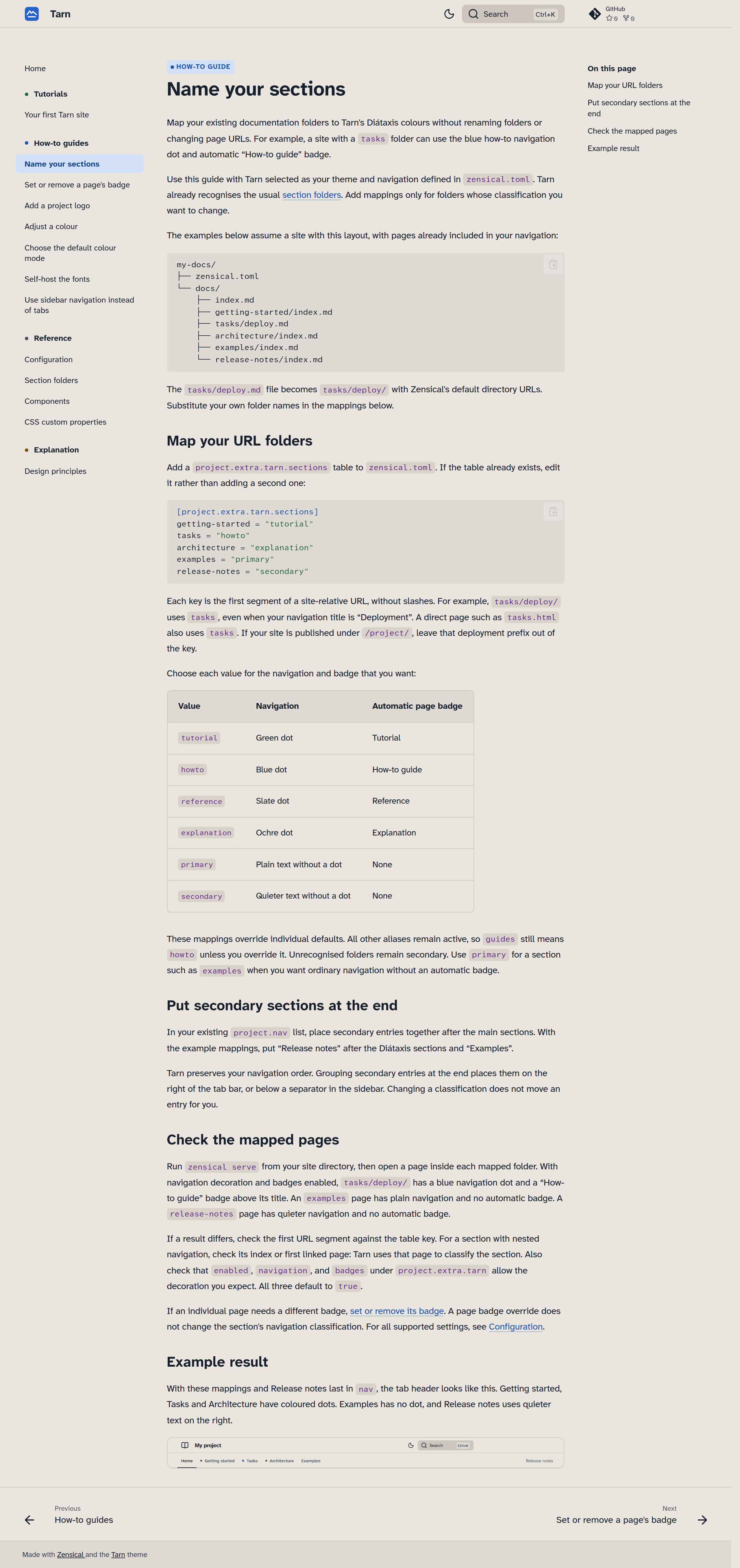 Sidebar navigation, light