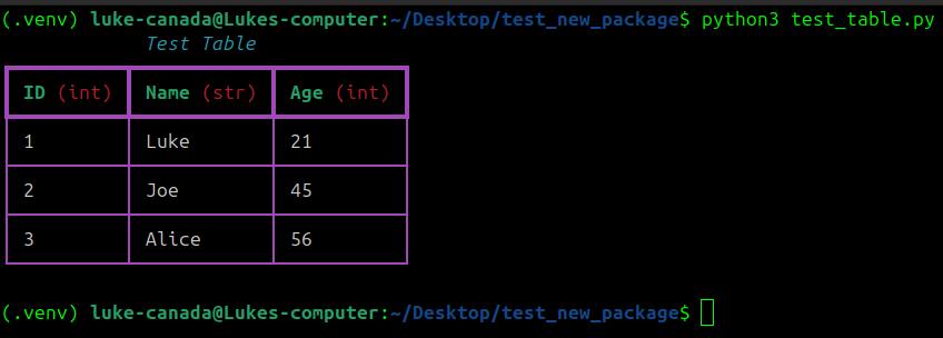 SpeedTable Demo