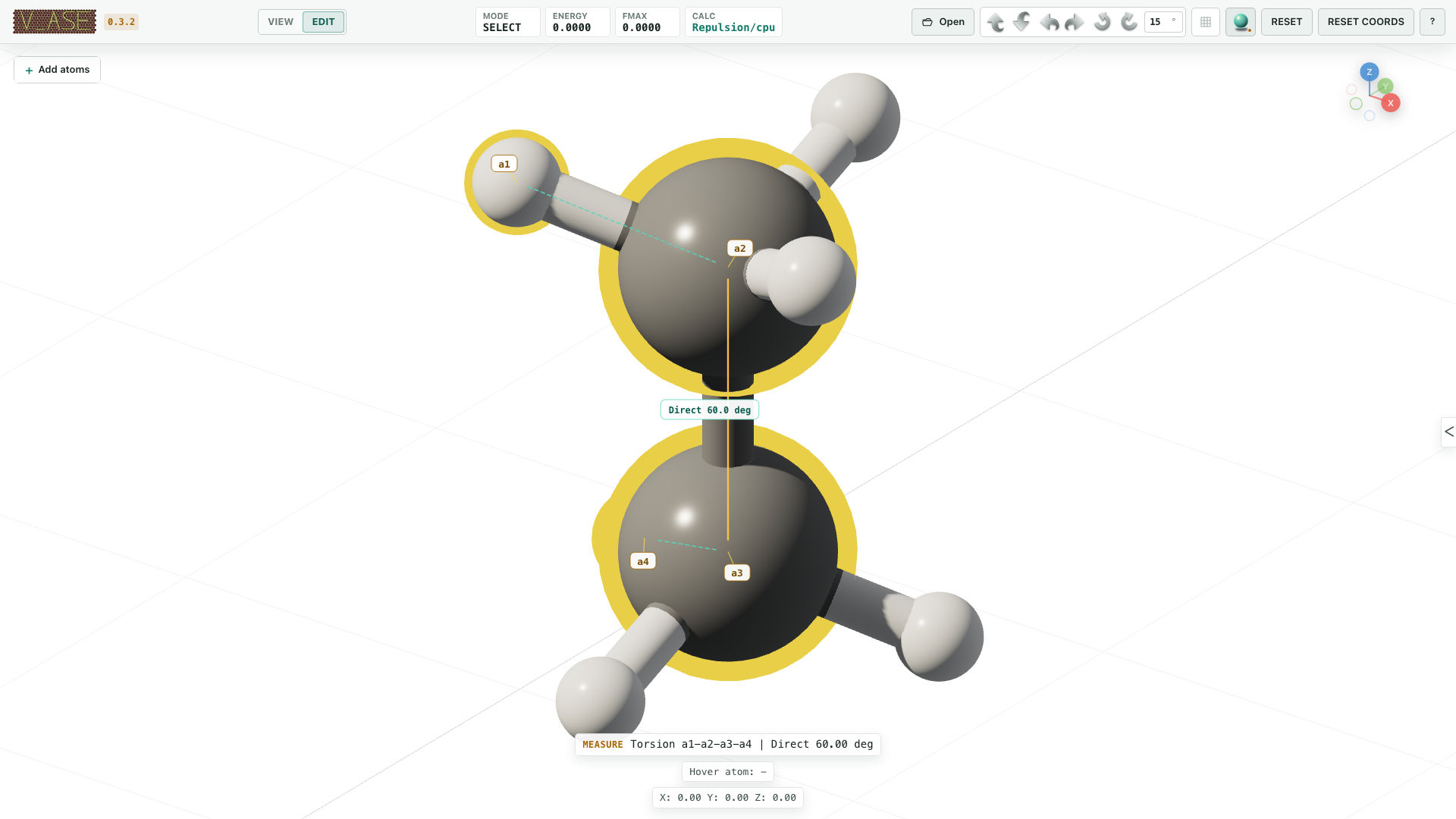 Ordered atom measurement