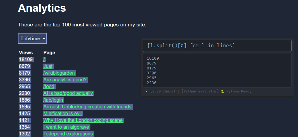 Screenshot of the F7 window appearing