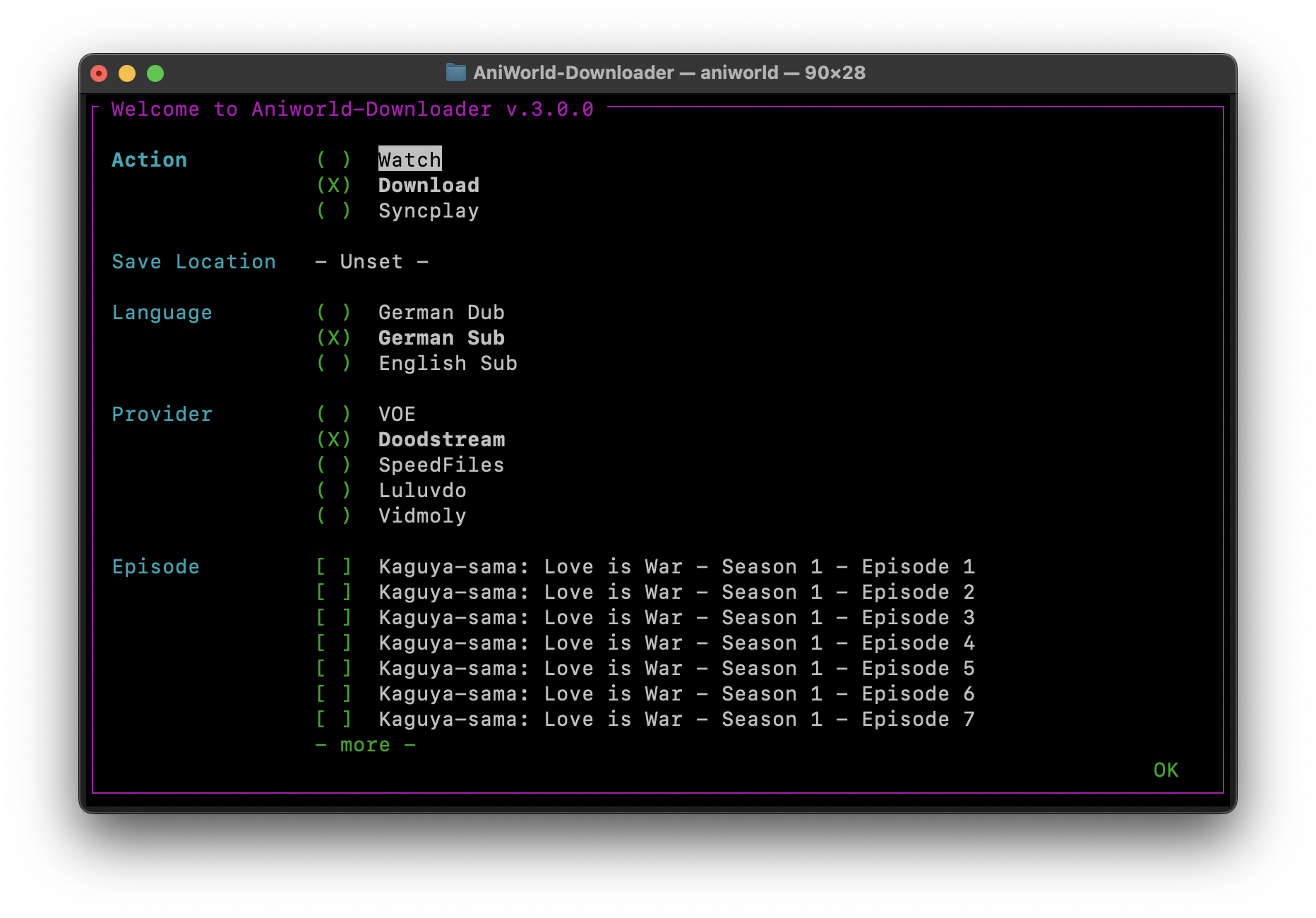 AniWorld Downloader - Demo