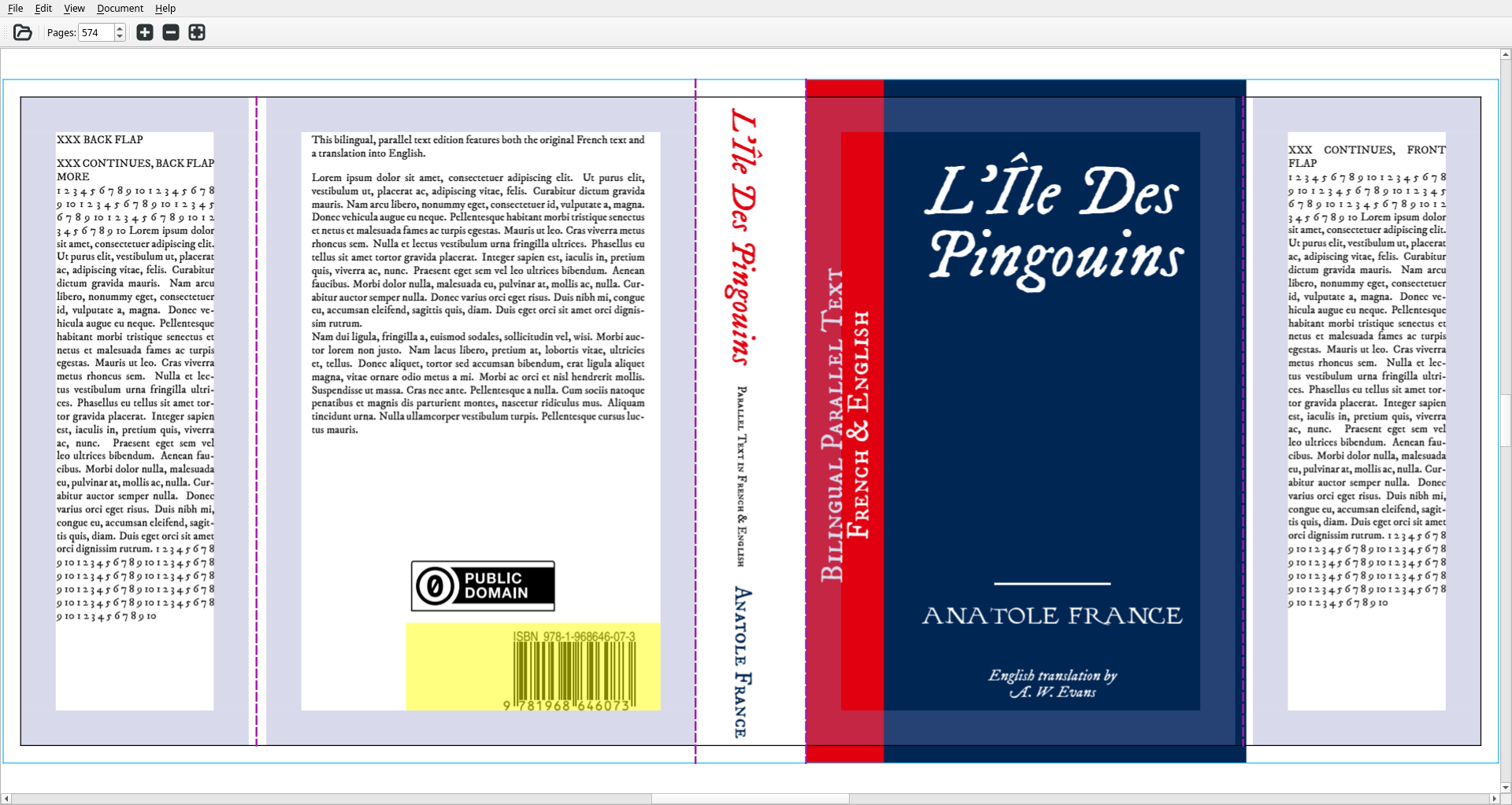 Momovu proofing a dustjacket