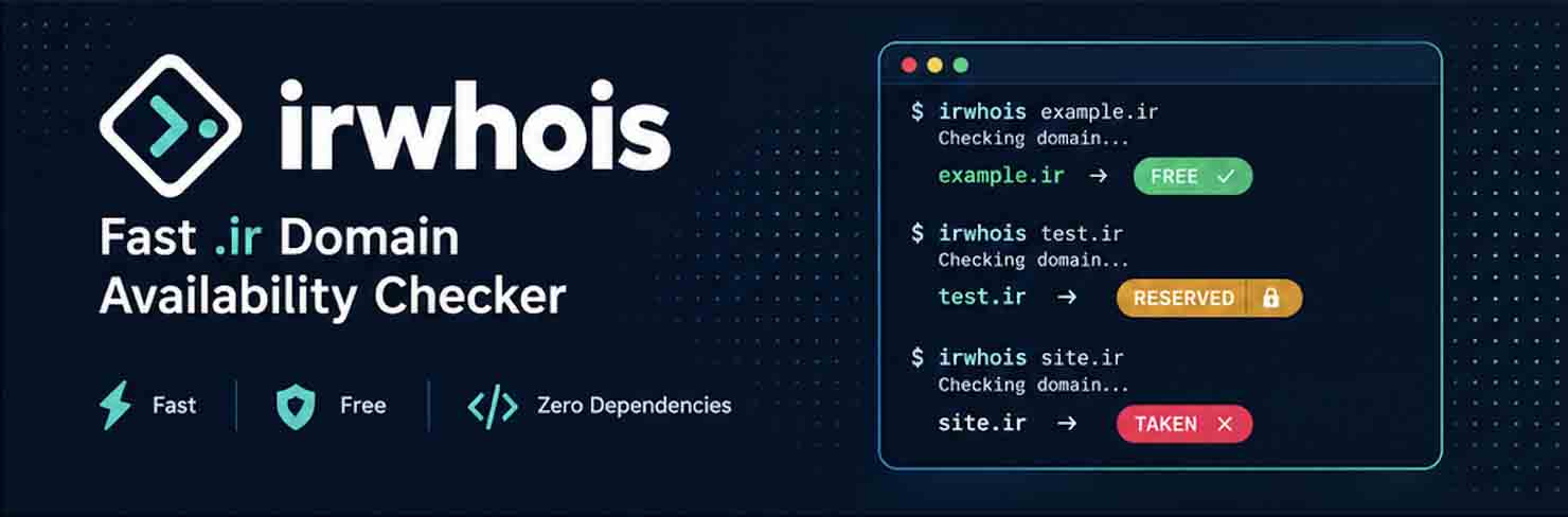 irwhois — Fast .ir Domain Availability Checker