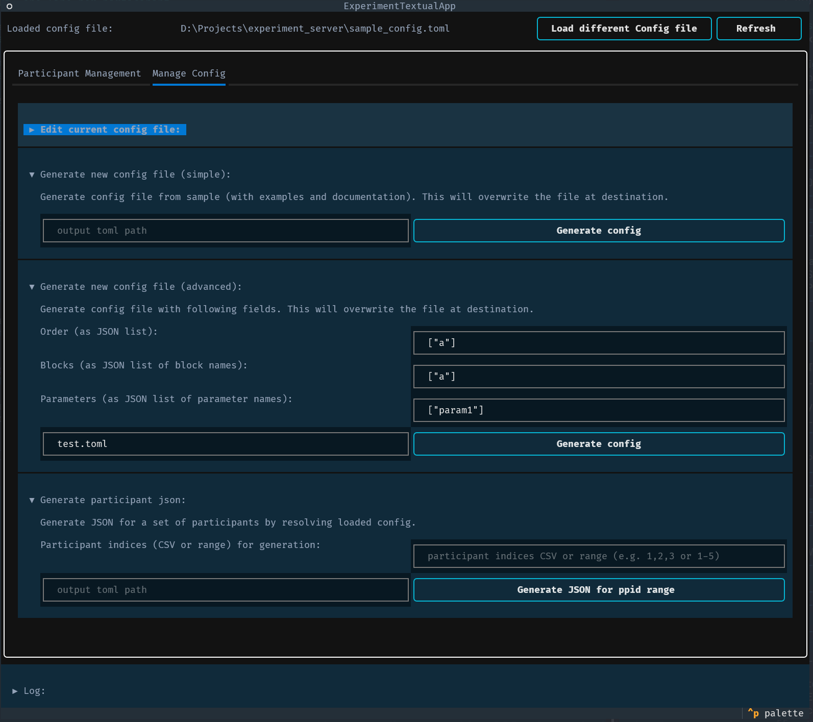 web UI screenshot 2