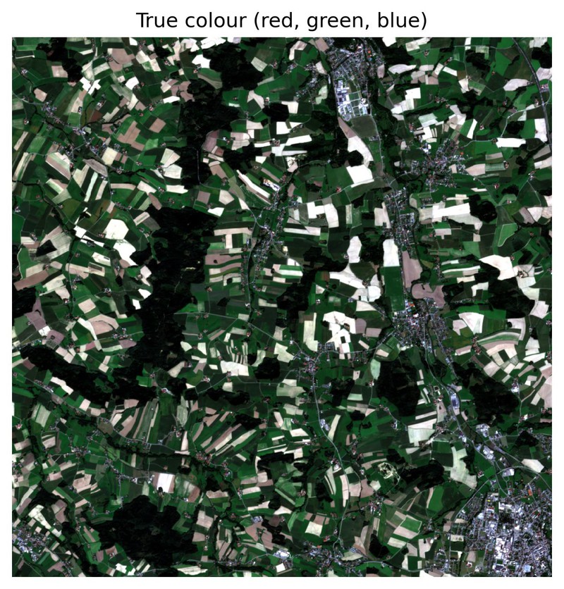 True colour composite of a Sentinel-2 scene